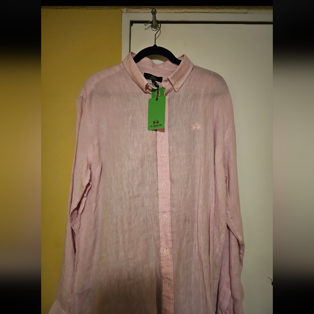 Designer mens button down shirt. La Martina